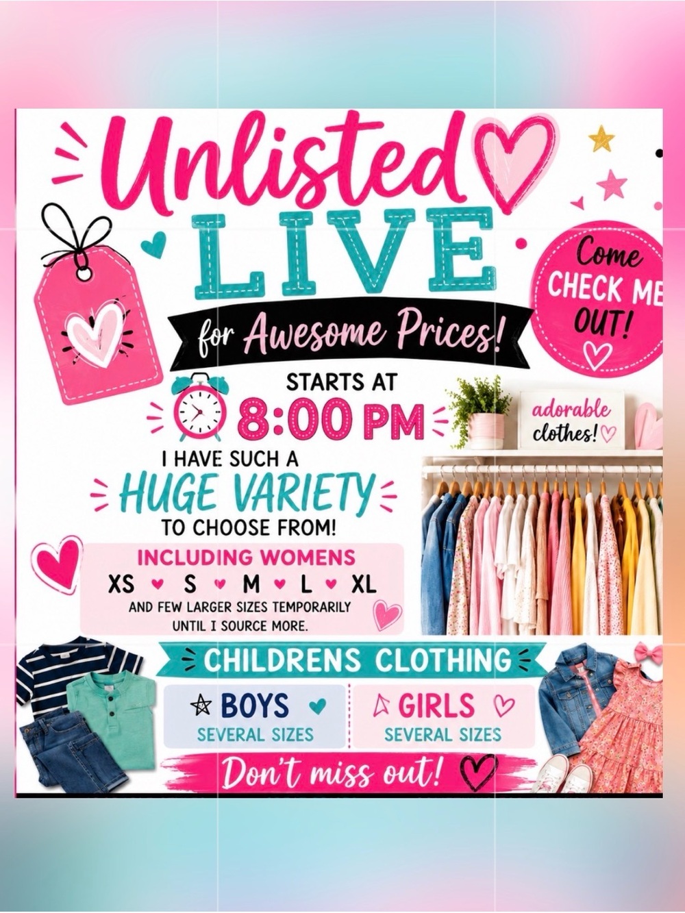 Unlisted Pink & Teal Girls Casual Dress